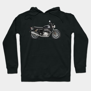 Royal Enfield Interceptor 650 19 black, sn Hoodie